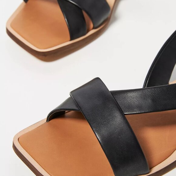 SARTO by Franco Sarto - Emma Leather Ankle Strap Sandals in Black - Picture 7 of 10